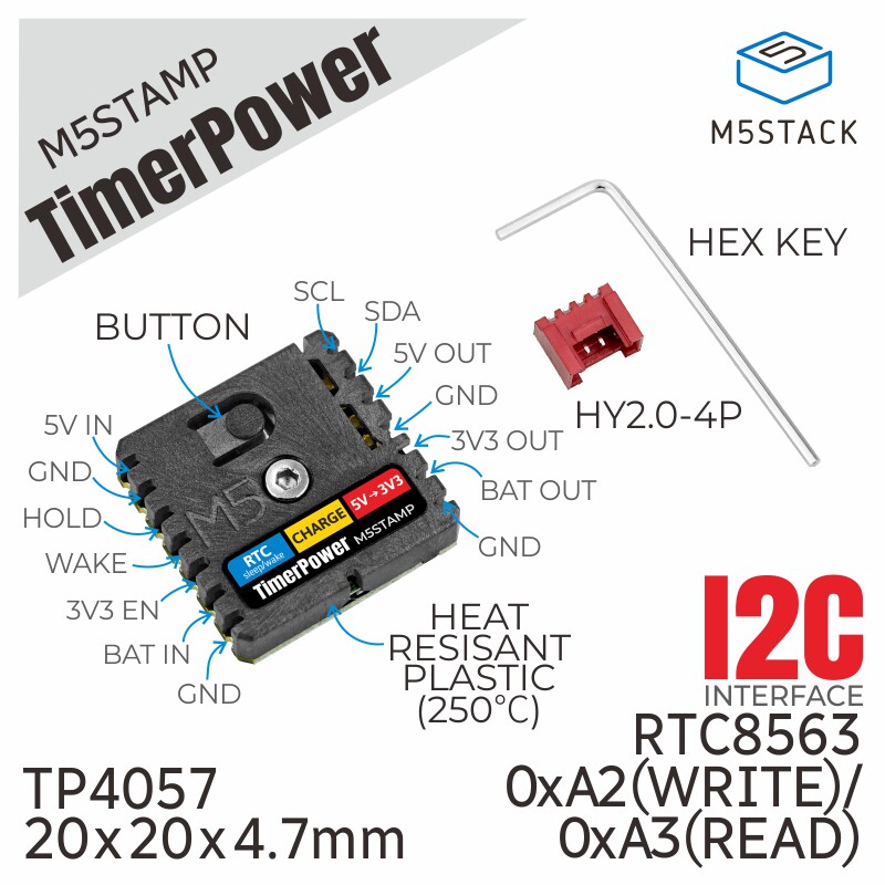 M5Stack Core2 - M5Stack Officiële energiebesparende stroomregelmodule Stamp Timer