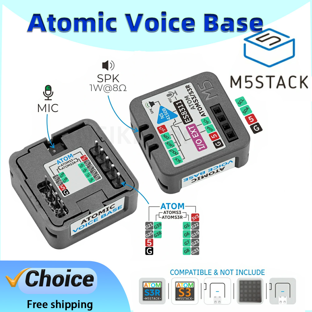M5Stack - M5Stack Atomic Voice Base ES8311 Audio
