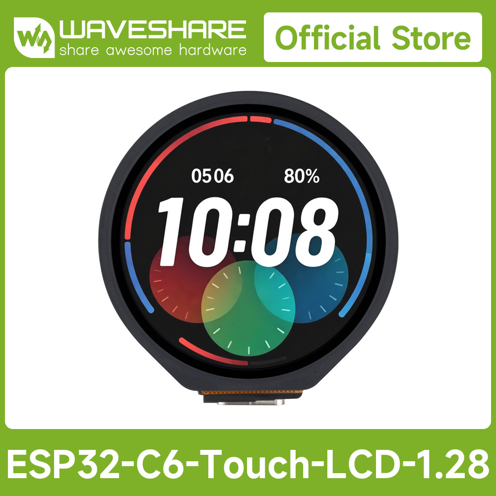 Waveshare Esp32 - ESP32-C6 1.28 inch Touch LCD Display