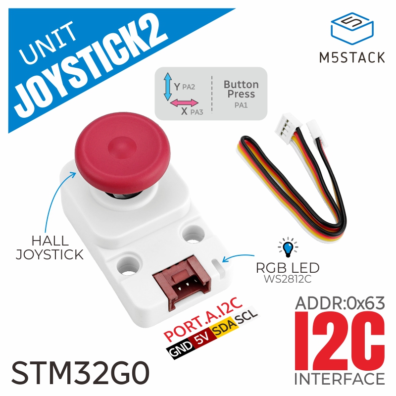 M5Stack - M5Stack officiële I2c-joystick 2-eenheid (STM32G030)