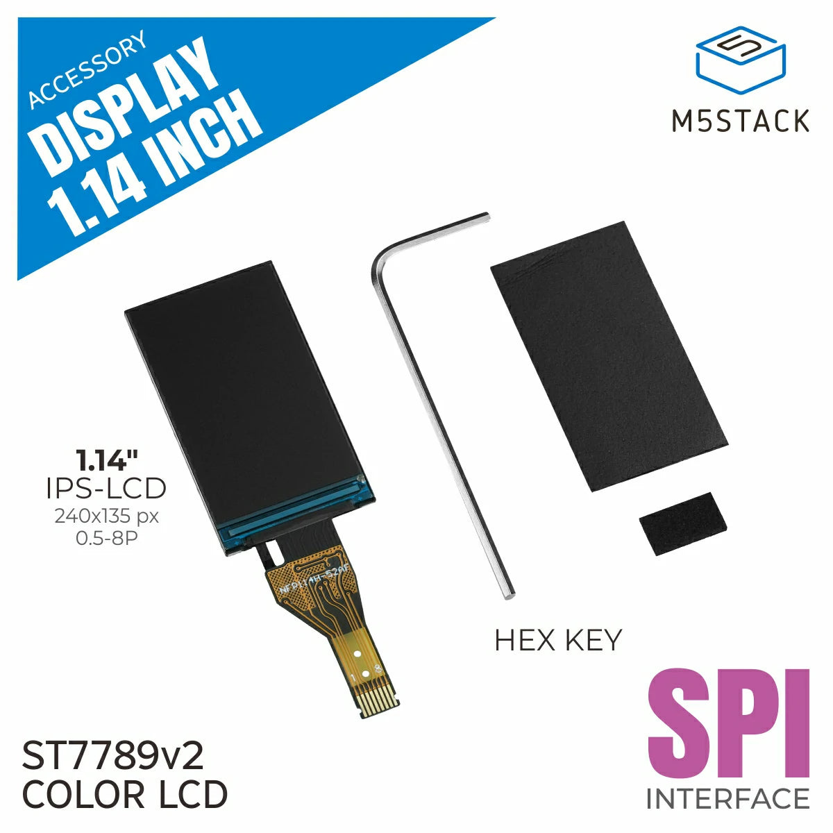M5Stack-display, 1,14 inch kle - M5Stickc recensie en prijs