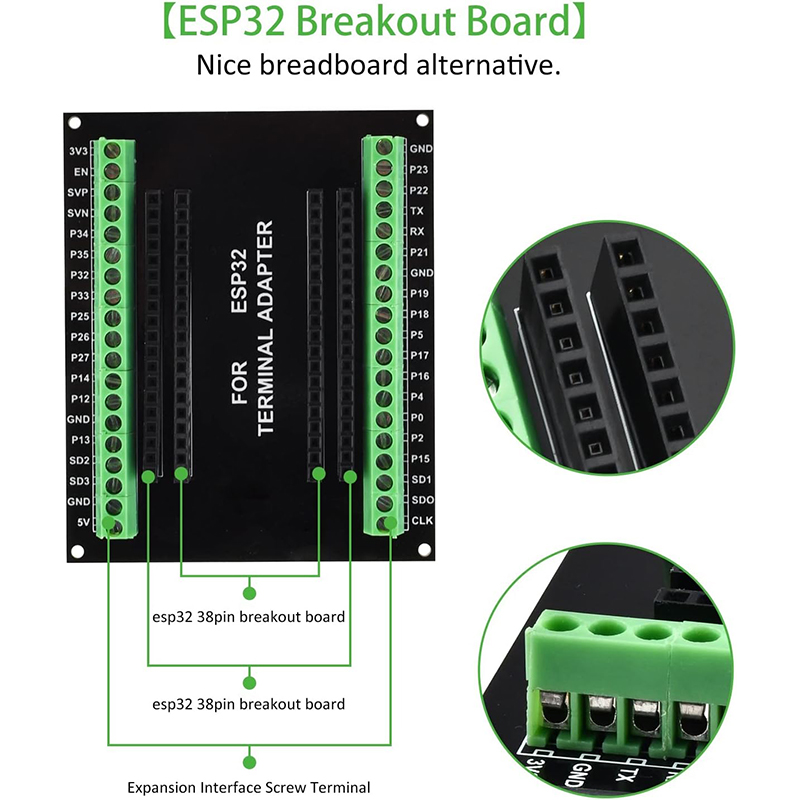 3 stks 38PIN ESP32 Breakout Bo - Nodemcu 32S recensie en prijs