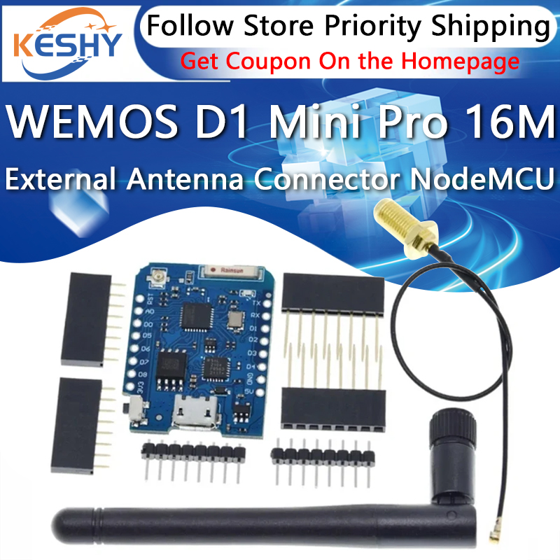 WEMOS D1 Mini Pro 16M Bytes Ex - D1 Mini Pro recensie en prijs