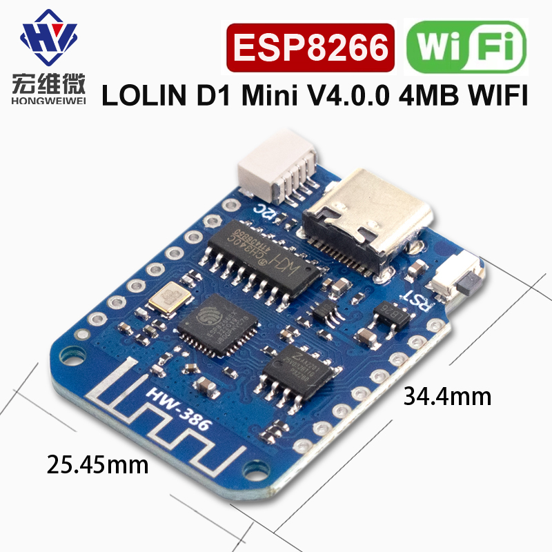 WEMOS D1 Mini V4.0.0 TYPE-C US - Nodemcuv2 recensie en prijs