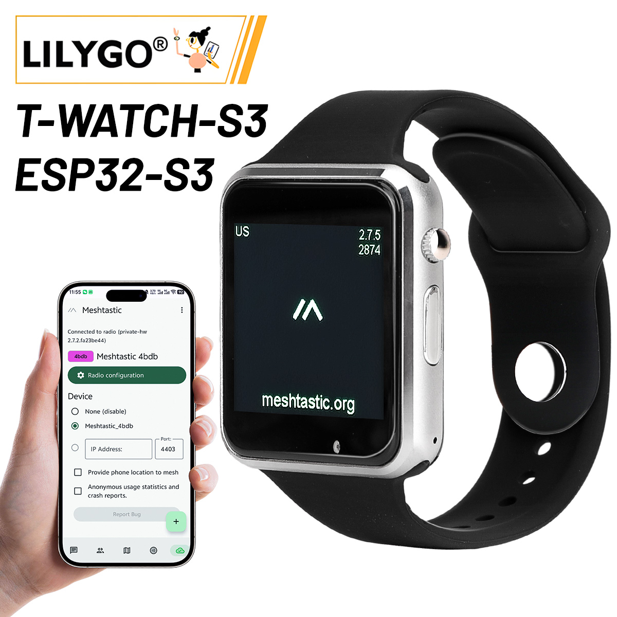 LILYGO T Watch S3 Lora Meshtas - Ttgo T Watch recensie en prijs