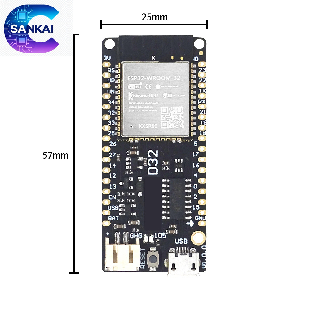 Wemos LOLIN D32 V1.0.0 ESP32-b - Lolin D32 recensie en prijs